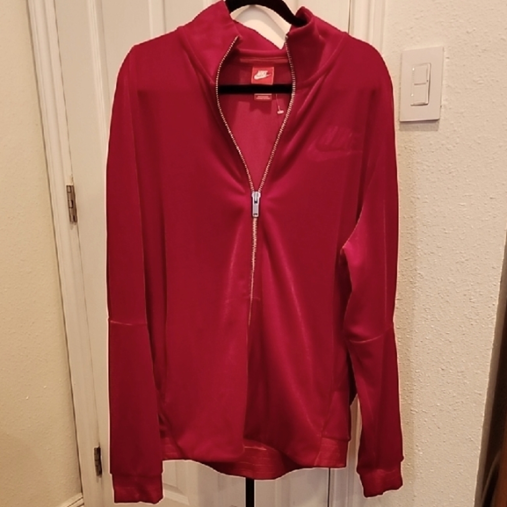 Nike Crimson Velveteen Full-Zip Jacket